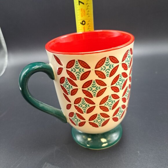 Pioneer Woman Christmas Footed Mug Red Green Multicolored 15.5 Oz Holiday - Picture 15 of 16